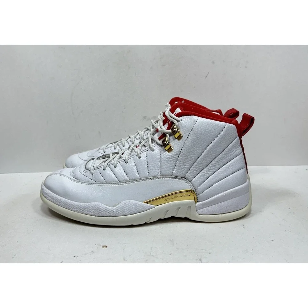 Nike Air Jordan 12 XII Retro FIBA White Red 130690-107 Men's Size 11.5 Shoes